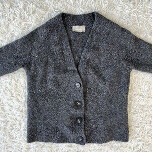 Everlane Chunky Smooth Wool Cardigan Sweater Gray Women’s Size Small